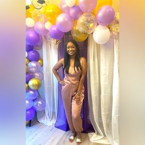 Bronze Colored Two Piece High Rise Ankle Set